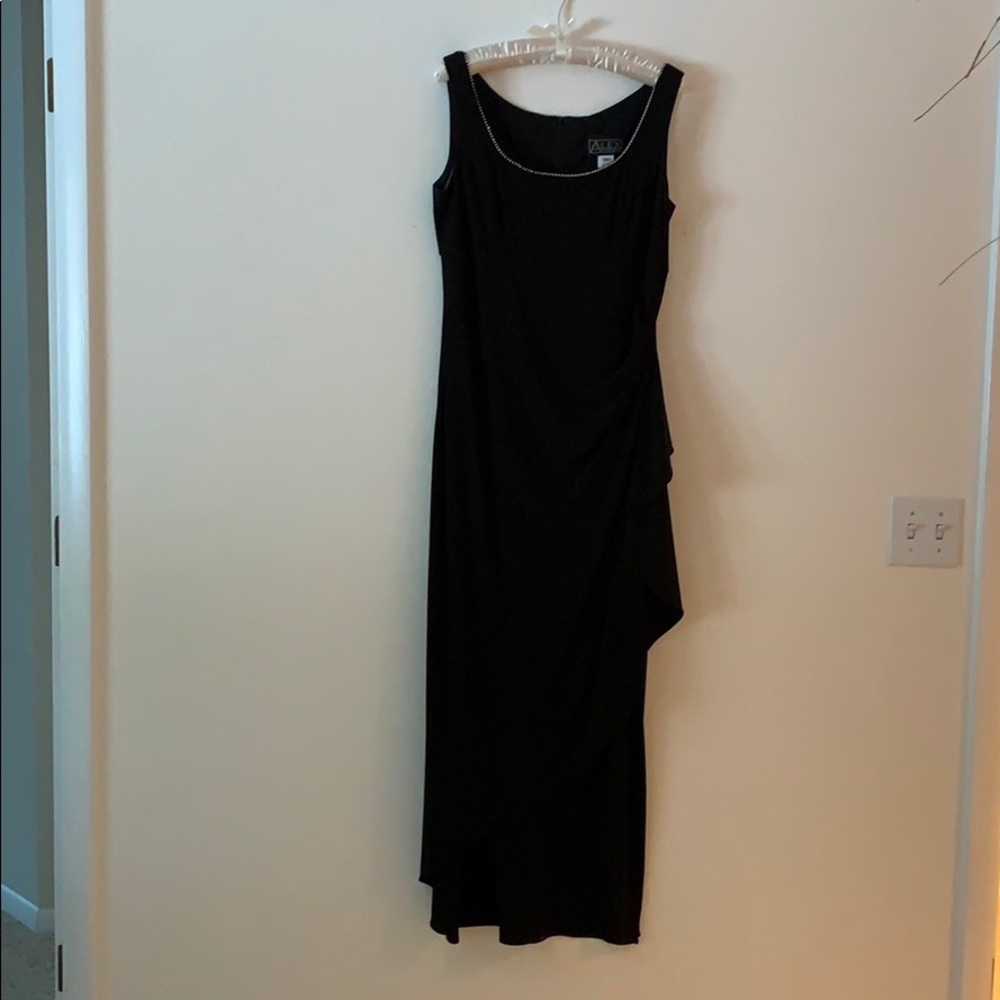 Alex Evenings black gown with crystals